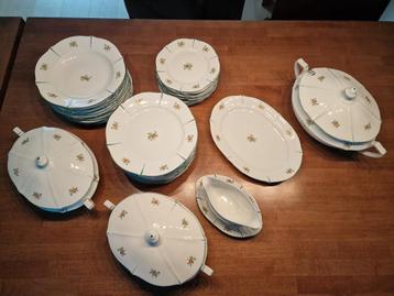 Servies 12 persoons, terrines,schaal, juskom beschikbaar voor biedingen