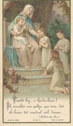 Mooi oud devotieprentje Maria + Kind Jezus en kindertjes, Ophalen of Verzenden, Zo goed als nieuw, Kaart of Prent, Christendom | Katholiek