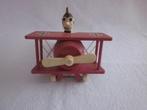 Vintage Snoopy Red Baron hout met muziekdoos made in Japan., Antiek en Kunst, Ophalen of Verzenden