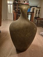 Grote groene vaas - decoratief, Ophalen, Gebruikt, 50 tot 75 cm, Glas