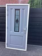 Merbau kozijn met glas in lood 200 x 98,5 cm breed 3 punt sl, Doe-het-zelf en Verbouw, Kozijnen en Schuifpuien, 75 tot 150 cm