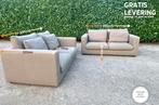 GRATIS LEVERING HEEL NL Taupe VIP 2x2,5zits Stoffen Bankstel, 100 tot 125 cm, 150 tot 200 cm, Tweepersoons, Ophalen of Verzenden