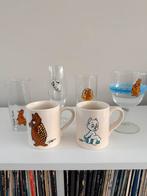 Ollie b. Bommel glazen mokken marten toonder olivier, Verzamelen, Ophalen, Kuifje, Zo goed als nieuw, Beeldje of Figuurtje