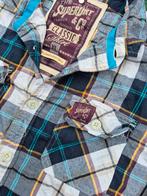 Superdry blouse overhemd geblokt maat XL, Blauw, Ophalen of Verzenden, Zo goed als nieuw, Nvt