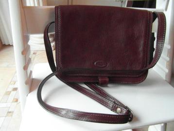 echt leer handtas dame bruin genuine leather Vera Pelle Ital