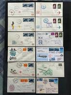 KLM enveloppen postzegels Openingsvluchten - 1960, Postzegels en Munten, Postzegels | Eerstedagenveloppen, Ophalen of Verzenden