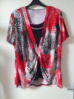 Mooie Top in de kleuren Rood, Wit en Zwart, Maat 42, Maat 42/44 (L), Ophalen of Verzenden, Zo goed als nieuw, Korte mouw