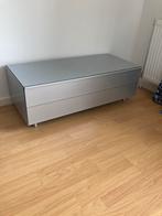 Glazen grijze tv meubel merk Spectral, Huis en Inrichting, Ophalen, 100 tot 150 cm, Design, Zo goed als nieuw