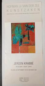 Jeroen Krabbé Expositie Poster 1991 plus invitatie, Antiek en Kunst, Ophalen of Verzenden