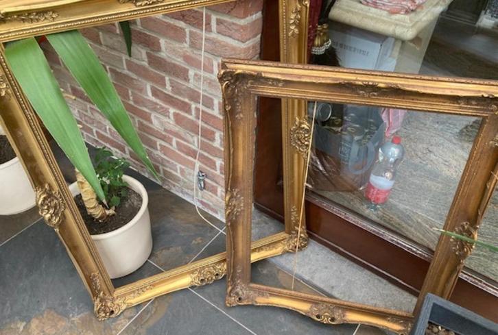 schilderij lijst van hout antiek barok goud verguld zgst, Huis en Inrichting, Woonaccessoires | Lijsten, Zo goed als nieuw, 75 cm of meer