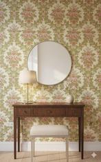 6912 Boudoir bloemenbehang zacht roze en saliegroen swiet, Ophalen of Verzenden, 50 tot 75 m², Roze