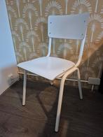Zuiver Witte Eetkamerstoel - Schoolstoel, Huis en Inrichting, Stoelen, Ophalen, Gebruikt, Wit, Metaal