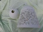 Witte hanglamp met patroon IKEA, 50 tot 75 cm, Ophalen of Verzenden, Zo goed als nieuw, Metaal