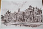 pentekening van Marius Jansen - het Spaarne en Teyler's, Verzenden, 1980 tot heden, Ongelopen, Noord-Holland