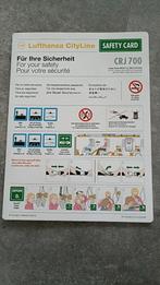 Safety Card Lufthansa CRJ700, Verzamelen, Luchtvaart en Vliegtuigspotten, Ophalen of Verzenden, Zo goed als nieuw, Kaart, Foto of Prent