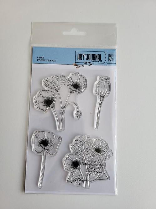 Elizabeth Craft Design Clear Stamps Poppy Dream CS182, Hobby en Vrije tijd, Stempelen, Nieuw, Clearstamp, Verzenden