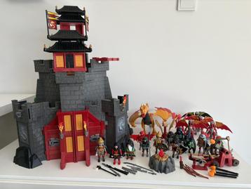 Playmobil groot drakenkasteel + extra’s beschikbaar voor biedingen