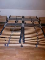 Bed onderstel 160x200, 2 lattenbodems en matrassen 80x200, Ophalen, Gebruikt, Tweepersoons, 200 cm