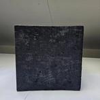 NIEUWE Velvet lampenkap met croco stof in het zwart vierkant, Nieuw, Ophalen of Verzenden, Zwart, Vierkant