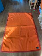 Wollen deken van Klippan, 145 bij 95 cm, oranje/geel, Ophalen of Verzenden, Deken, Zo goed als nieuw, 100 cm of meer