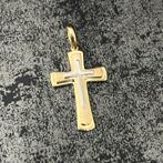 14 karaat gouden kruis massief model, Sieraden, Tassen en Uiterlijk, Kettinghangers, Ophalen of Verzenden, Zo goed als nieuw, Goud