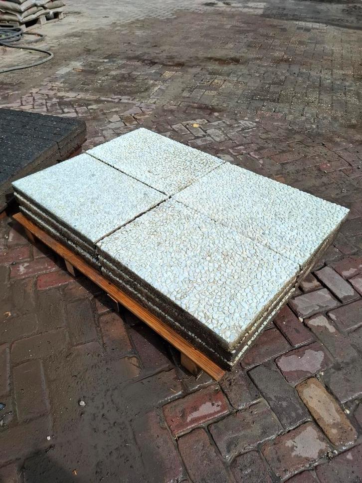 3m² 40x60 grindtegel spierwit, zo goed als nieuw, op pallet, Tuin en Terras, Tegels en Klinkers, Zo goed als nieuw, Terrastegels