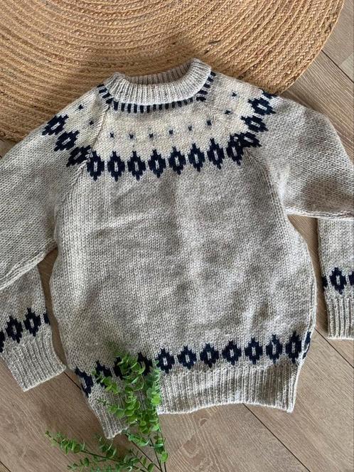 Pure new wool jumper M bohemian wollen trui, Kleding | Dames, Truien en Vesten, Zo goed als nieuw, Maat 38/40 (M), Grijs, Ophalen of Verzenden