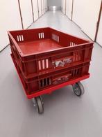 Rode kratjes (28 stuks) en karretje (1 stuk), Ophalen, Gebruikt