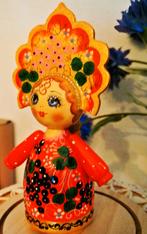 Matroesjka matroeska pop baboeska hoofdtooi vlecht 15 cm, Ophalen of Verzenden