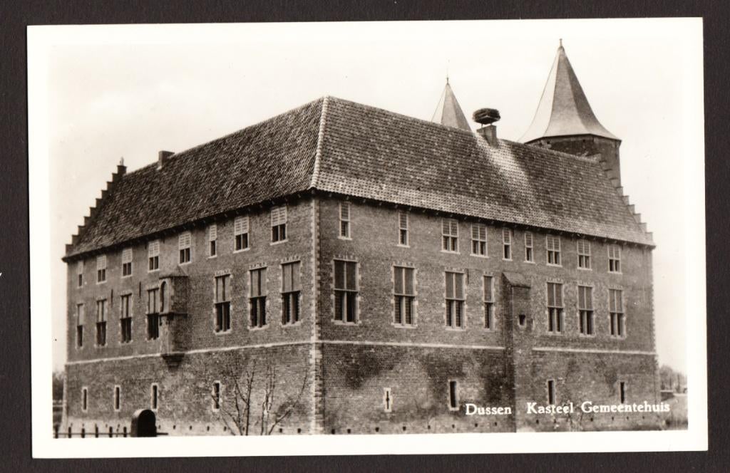 Dussen (nabij Hank en Almkerk) - Kasteel Gemeentehuis, Verzenden, 1940 tot 1960, Ongelopen, Noord-Brabant