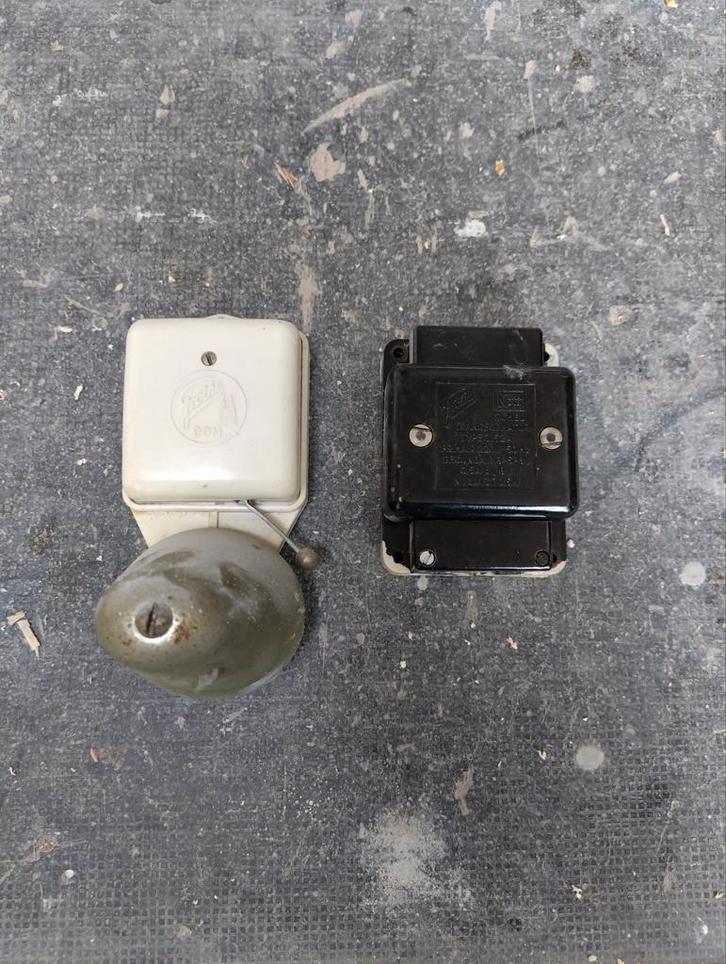 Vintage Grothe Deurbel & Transformator, Huis en Inrichting, Deurbellen, Gebruikt, Bedraad, Ophalen of Verzenden