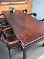 Sfeervolle tafel + stoelen (8 sets), Ophalen, Bruin cafe, Xx, Eikenhout