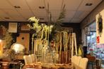Brocante - Grote oude gistfles met groot boeket!, Ophalen, Gebruikt