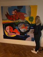 Groot Abstract Corneille Appel Cobra Modern 2m x 2 kunst XXL, Antiek en Kunst, Kunst | Schilderijen | Abstract, Ophalen of Verzenden