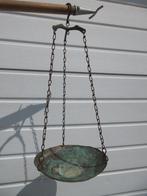 Koperen hangpot plantenschaal, Gebruikt, Rond, Ophalen of Verzenden, Metaal