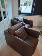Kalfsleder fauteuil Linteloo 2x, Ophalen of Verzenden, Zo goed als nieuw, 75 tot 100 cm