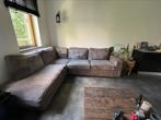 Bank van ribstof van Haco 265x220, Huis en Inrichting, Ophalen, Hoekbank, Zo goed als nieuw, Stof
