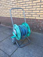 Slangenhaspel met slang, Ophalen, Gebruikt, Tuinslang