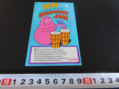 sticker JAMIN 1979 Barbapapa Jaar, Verzamelen, Stickers, Zo goed als nieuw, Bedrijf of Vereniging, Ophalen