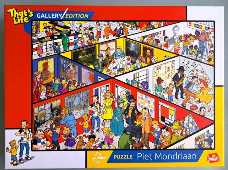 Goliath puzzel That’s Life Gallery Edition Piet Mondriaan, Hobby en Vrije tijd, Denksport en Puzzels, Zo goed als nieuw, Legpuzzel