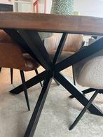 Magazijn leegverkoop ronde eettafel mangohout matrix zwart, Huis en Inrichting, Woonaccessoires | Overige, Nieuw, Ophalen of Verzenden