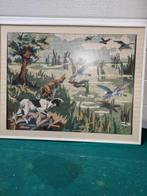 schilderij jacht honden ganzen geborduurd, Ophalen of Verzenden, 'T Olde Gre-j, Info@toldegrej.nl, Endepoelstraat 20f Didam