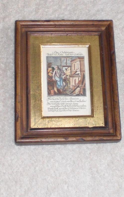 schilderijtje (of fotolijst) met mooie antieke eiken lijst, Antiek en Kunst, Kunst | Schilderijen | Klassiek, Ophalen of Verzenden