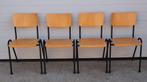 15 x schoolstoelen hout metaal kantine stoelen cafe bistro, Huis en Inrichting, Stoelen, Bruin, Ophalen of Verzenden, Zo goed als nieuw
