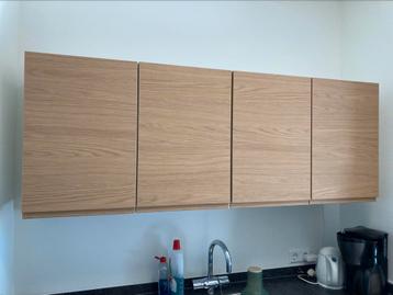 4 mooie Metod keukenkastjes (eikenfront) incl verlichting  beschikbaar voor biedingen