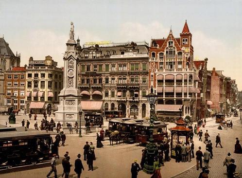 Amsterdam - Dam - ca. 1895 - fotoprint, Verzamelen, Foto's en Prenten, Nieuw, Foto, Overige onderwerpen, Voor 1940, Verzenden