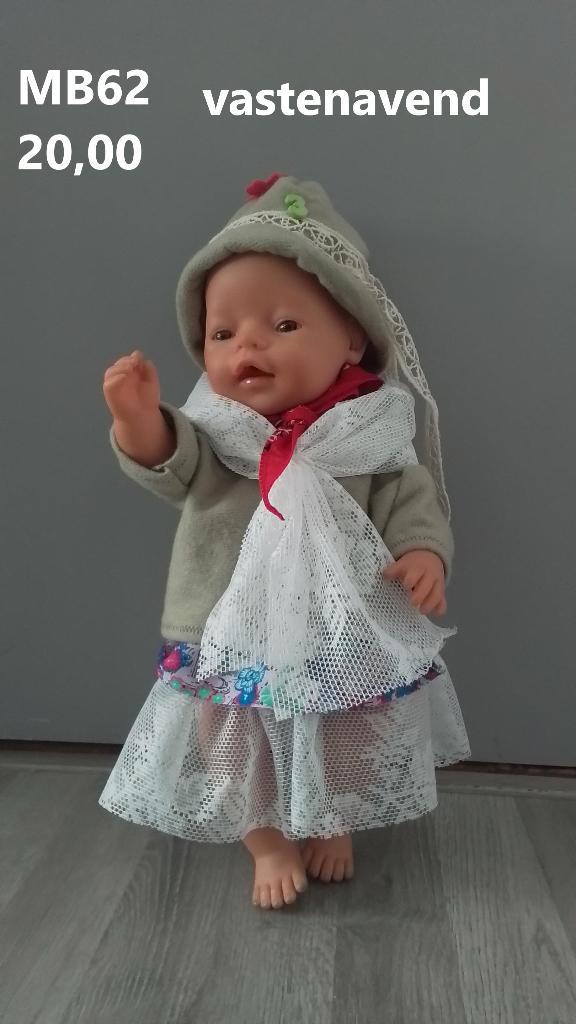 Poppenkleertjes baby born. Set vastenavend. Opbrengst KiKa., Kinderen en Baby's, Speelgoed | Poppen, Babypop, Ophalen
