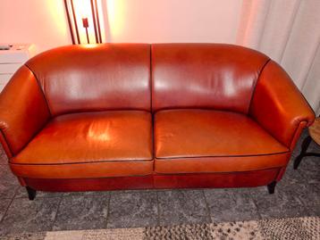 Vintage leren bankje.  Afmeting 165 x 80cm.  Geen beschadigi beschikbaar voor biedingen