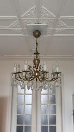 Gerestaureerde Franse Kroonluchter Messing Kristal, Ophalen