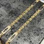 14 karaat gouden ketting 40 gram Koningsketting plat schakel, Sieraden, Tassen en Uiterlijk, Kettingen, Ophalen of Verzenden, Zo goed als nieuw